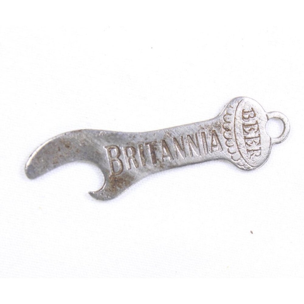 1900-1930s BRITANNIA BEER antique church key beer bottle opener